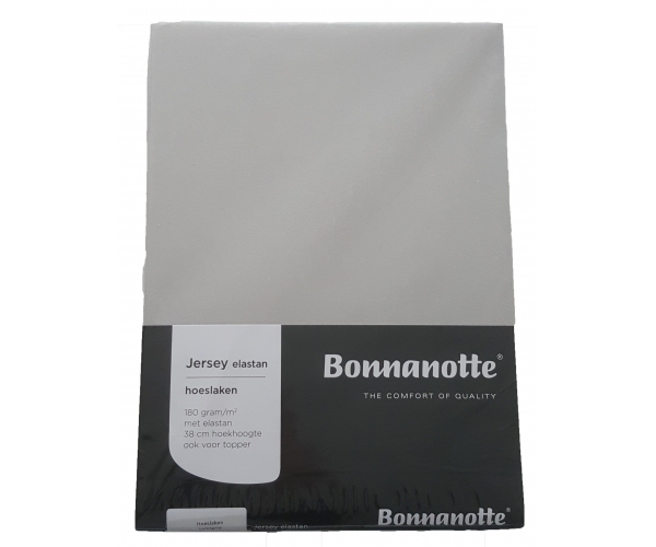 Bonnanotte jersey elastan hoeslaken lichtgrijs