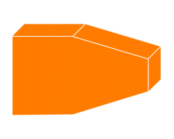 Trapezium topdekmatras met 2 schuine hoeken